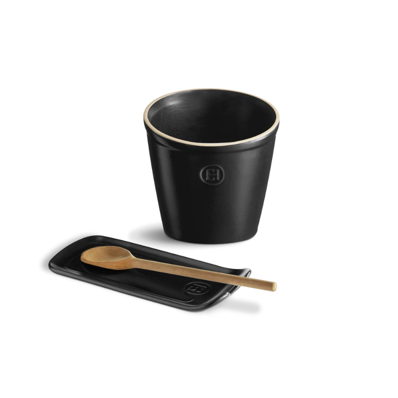 Set Essentiel : Poggiacucchiaio | Vaso per utensili - Carbone